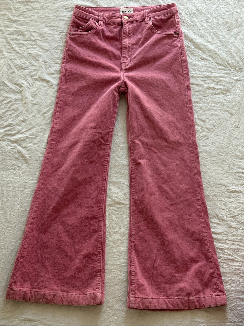 ROLLA'S Dusty Rose Wide-Leg Jeans